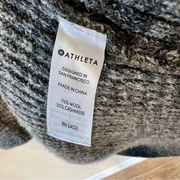 Athleta grey ombré wool cashmere knit open cardigan - Picture 5 of 8